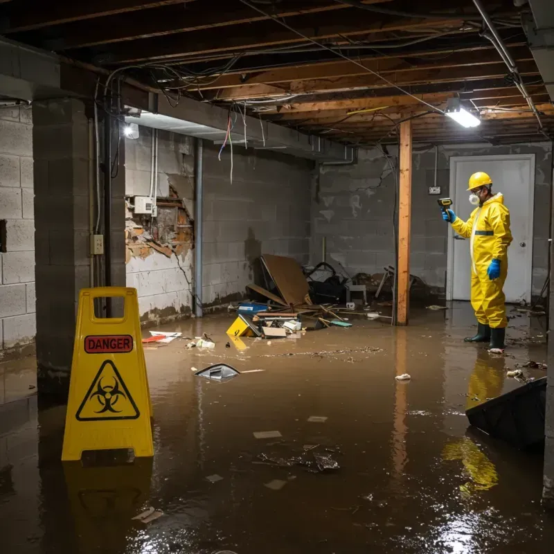 Flooded Basement Electrical Hazard in Lavaca County, TX Property