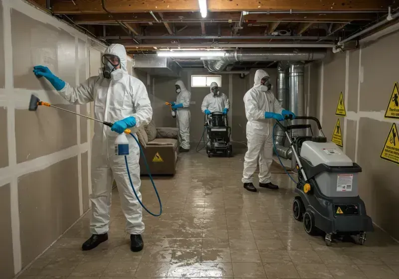 Basement Moisture Removal and Structural Drying process in Lavaca County, TX